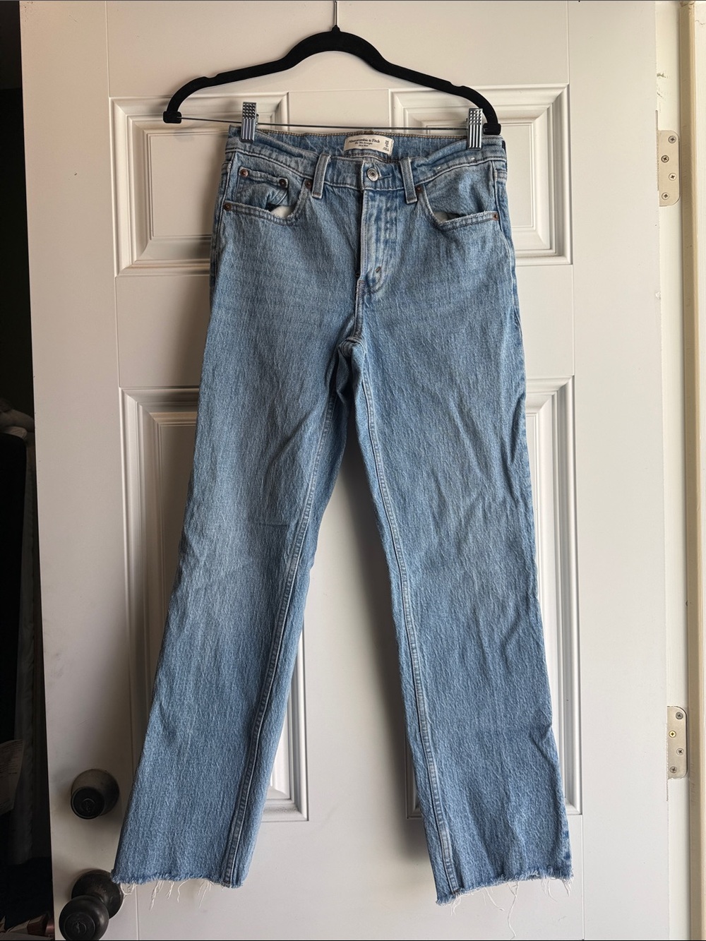 Abercrombie & Fitch Light Blue Straight-Leg Jeans